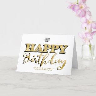 Logo Gold Letting Business Geburtstag White Karte