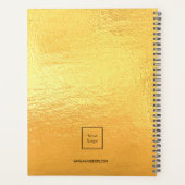 Logo Gold-Monogramm Anfangsbuchstaben Geschäft 202 Planer (Rückseite)