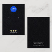 Logo Gold Moon Phase Black Earring Display hinzufü Visitenkarte (Vorne/Hinten)