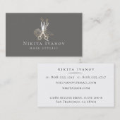 Logo "Golden Floral Salon Scissors" Visitenkarte (Vorne/Hinten)