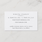 Logo "Golden Floral Salon Scissors" Visitenkarte (Rückseite)