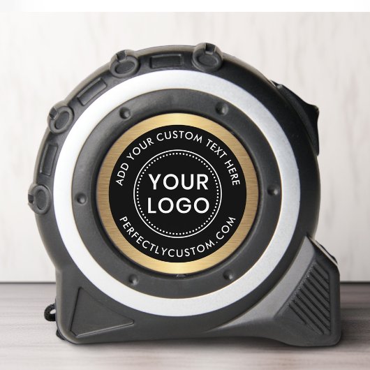 Logo golden gradient border business maßband