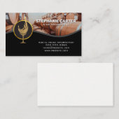 Logo "Golden Wine Glass Splash" | Weinbarrels Visitenkarte (Vorne/Hinten)