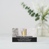 Logo "Goldene Gebäude" | Marmor Visitenkarte (Stehend Vorderseite)