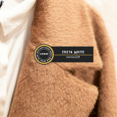 Logo, Goldener Akzent, Schwarzer Name Namensschild