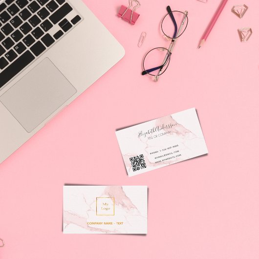 Logo goldfarbener Marmor minimalistischer elegante Visitenkarte