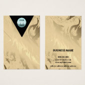 Logo goldgelbe Marmorverkleidungskarte (Vorne & Hinten)