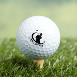 Logo-Golf mit Typografie Golfball