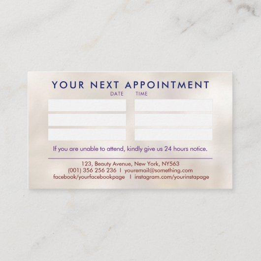 Logo-Grafik für Nägel - farbenfroher Glitzer Nail Visitenkarte (Rückseite)