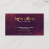 Logo-Grafik für Nägel - Goldene Textur Visitenkarte (Rückseite)