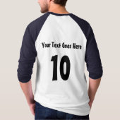 Logo-grafische Gewohnheit Druckbaseball Jersey T-Shirt (Rückseite)