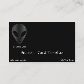 Logo Grau Alte Alien Visitenkarte