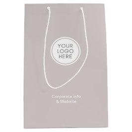 Logo | Graue Firma Minimalistisch Mittlere Geschenktüte