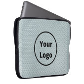 Logo-Graumetall-Druck Laptopschutzhülle (Vorne Rechts)