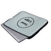 Logo-Graumetall-Druck Laptopschutzhülle (Vorne Knopf)
