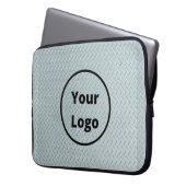 Logo-Graumetall-Druck Laptopschutzhülle (Vorderseite Links)