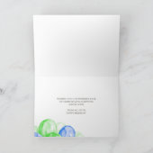 Logo Green Blue Balloons Corporate Happy Geburtsta Karte (Innenseite)