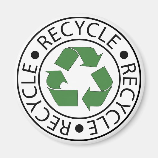 Logo "Green Center gerecycelt" Magnet (Vorne)