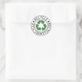 Logo "Green Center gerecycelt" Runder Aufkleber (Tasche)