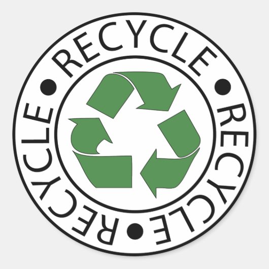 Logo "Green Center gerecycelt" Runder Aufkleber (Vorderseite)