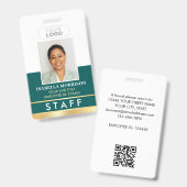 Logo "Green Gold Gradient" für die Mitarbeiterkenn Ausweis (Vorder- & Rückseite)