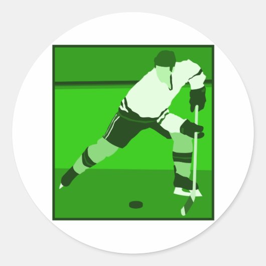 Logo: Green Ice Hockey Runder Aufkleber (Vorderseite)