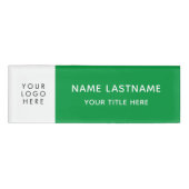 Logo Green Minimalistisch Simple Modern Magnet Tit Namenschild (Vorderseite)