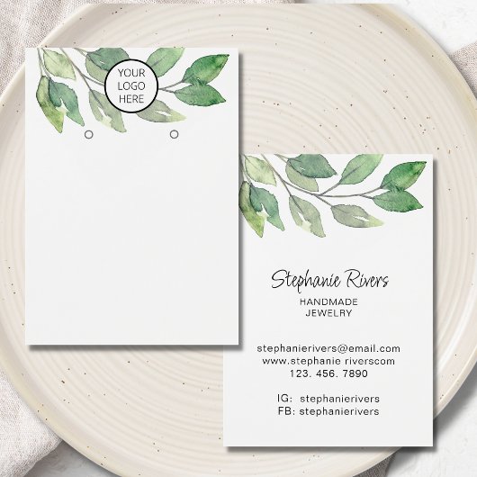 Logo Greenery Jewelry Ohrringe Display Cards