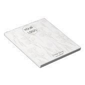 Logo Grüne Wasserfarben Unternehmen Maßgeschneider Notizblock (angewinkelt)