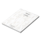 Logo Grüne Wasserfarben Unternehmen Maßgeschneider Notizblock (Rotiert)