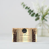 Logo Haar Makeul Nails Tropfen WELLNESS-CENTER QR  Visitenkarte (Stehend Vorderseite)