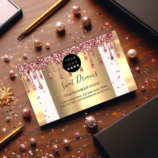 Logo-Haare Makeul Nägel Tropfen WELLNESS-CENTER QR Visitenkarte