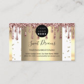 Logo-Haare Makeul Nägel Tropfen WELLNESS-CENTER QR Visitenkarte (Vorderseite)