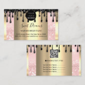 Logo Haare Makeup Nails Tropfen WELLNESS-CENTER QR Visitenkarte (Vorne/Hinten)
