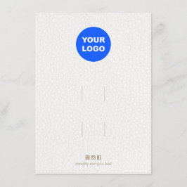 Logo Haarschnitt Zubehör Weißes Leder Display Begleitkarte