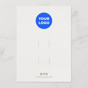 Logo Haarschnitt Zubehör Weißes Leder Display Begleitkarte