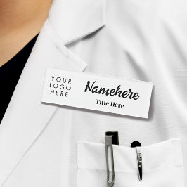 Logo Hand Skript Clean White Bold Titel Namenschild