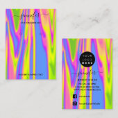 Logo Handmade Jewelcard Holographic Modern Visitenkarte (Vorne/Hinten)