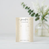 Logo Handmade Jewelcard Sepia Gold Visitenkarte (Stehend Vorderseite)