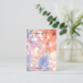 Logo-Handmade-Schmuck-Karte Holografische Rose Visitenkarte (Stehend Vorderseite)