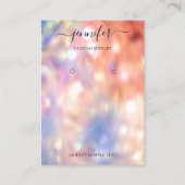 Logo-Handmade-Schmuck-Karte Holografische Rose Visitenkarte (Vorderseite)