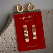 Logo Handmade Schmuck-Karte Minimalismus Burgundy Visitenkarte