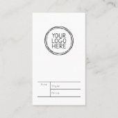 Logo-Hängemarke für die Kleidungsmarke Telefonnummerkarte (Vorderseite)
