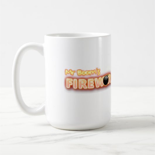 Logo Herrn Booms Firework Factory Kaffeetasse (Links)