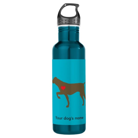 Logo-Herz-Wasser-Flasche Trinkflasche (Vorderseite)