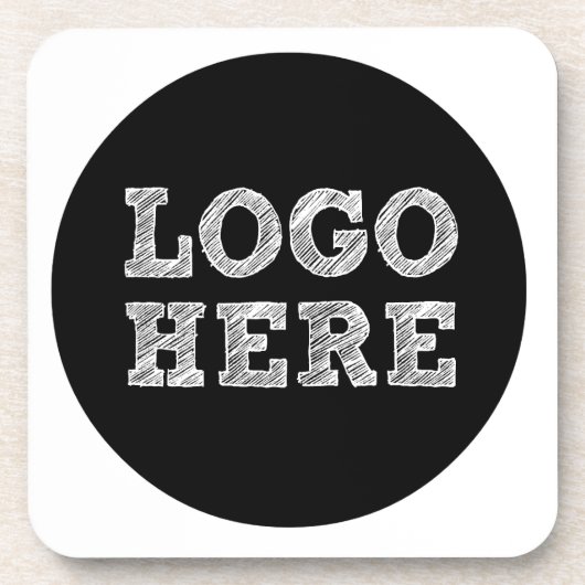 Logo hier getränkeuntersetzer (Vorderseite)
