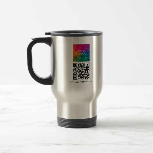 Logo hier hochladen Benutzerdefinierter QR-Code Mo Reisebecher (Links)