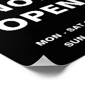 Logo hier jetzt Open Store Stunden Unternehmen Poster (Ecke)