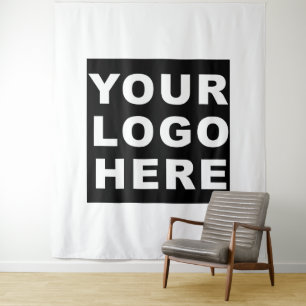 Logo Hintergrund Geschäft Unternehmen Wandteppich