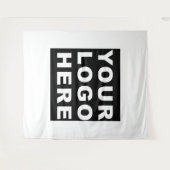 Logo-Hintergrundgeschäft Wandteppich (Vorderseite (Horizontal))